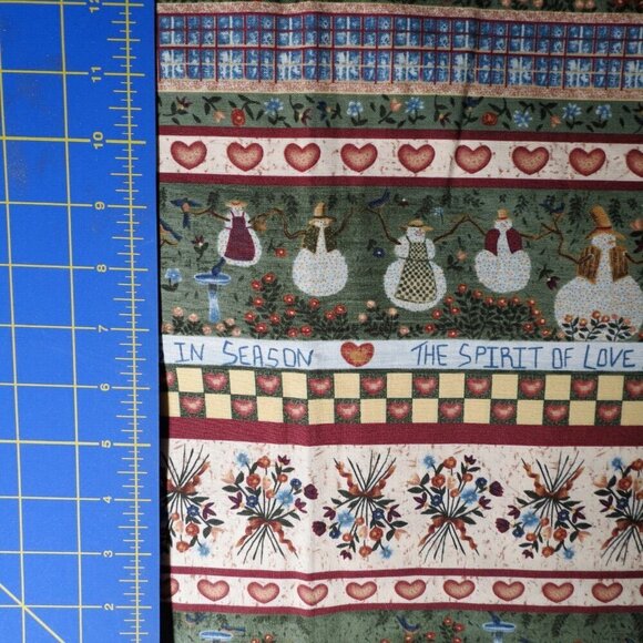 Cotton Quilt Fabric By the Yard Snowman Craft Material Christmas stripe #410 - Picture 3 of 3